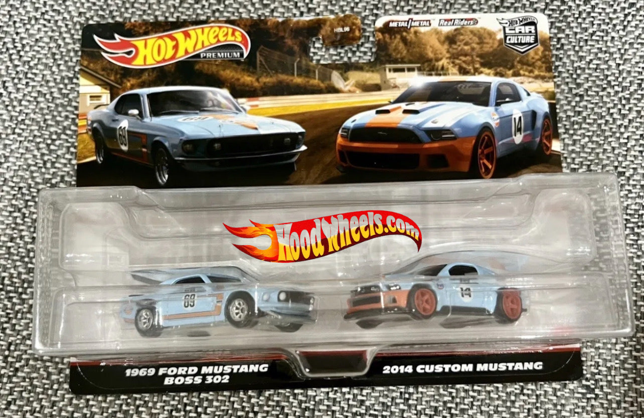 Hot Wheels Premium 2 pack Gulf Mustang