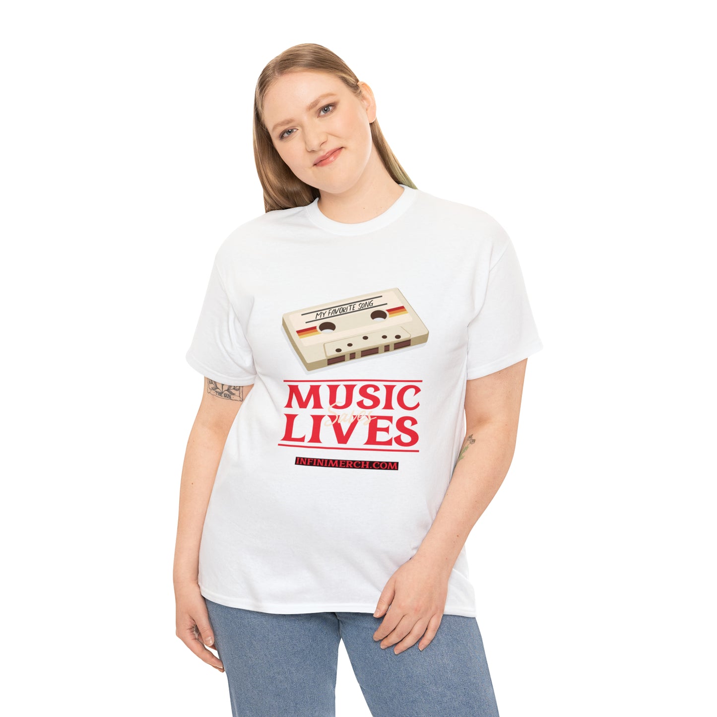 Music Saves Lifes Heavy Cotton Tee