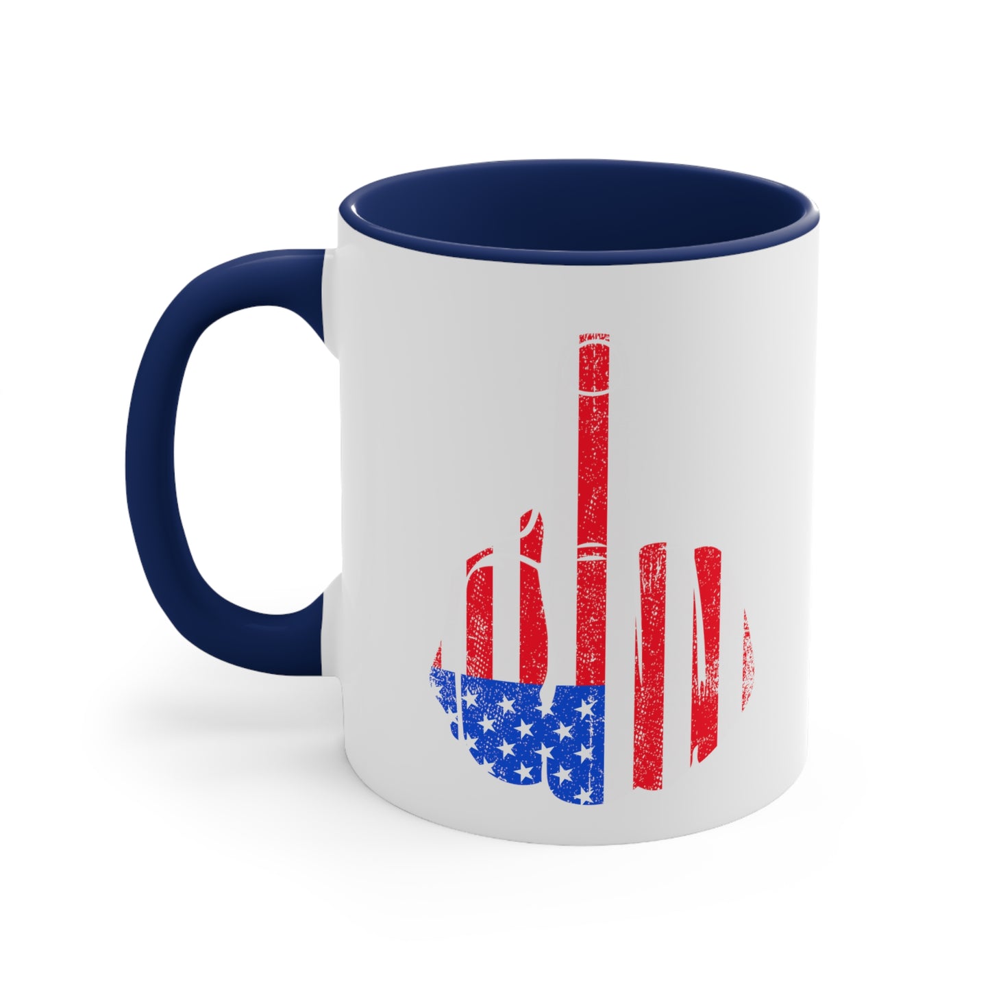 Middle Finger Accent Coffee Mug, 11oz