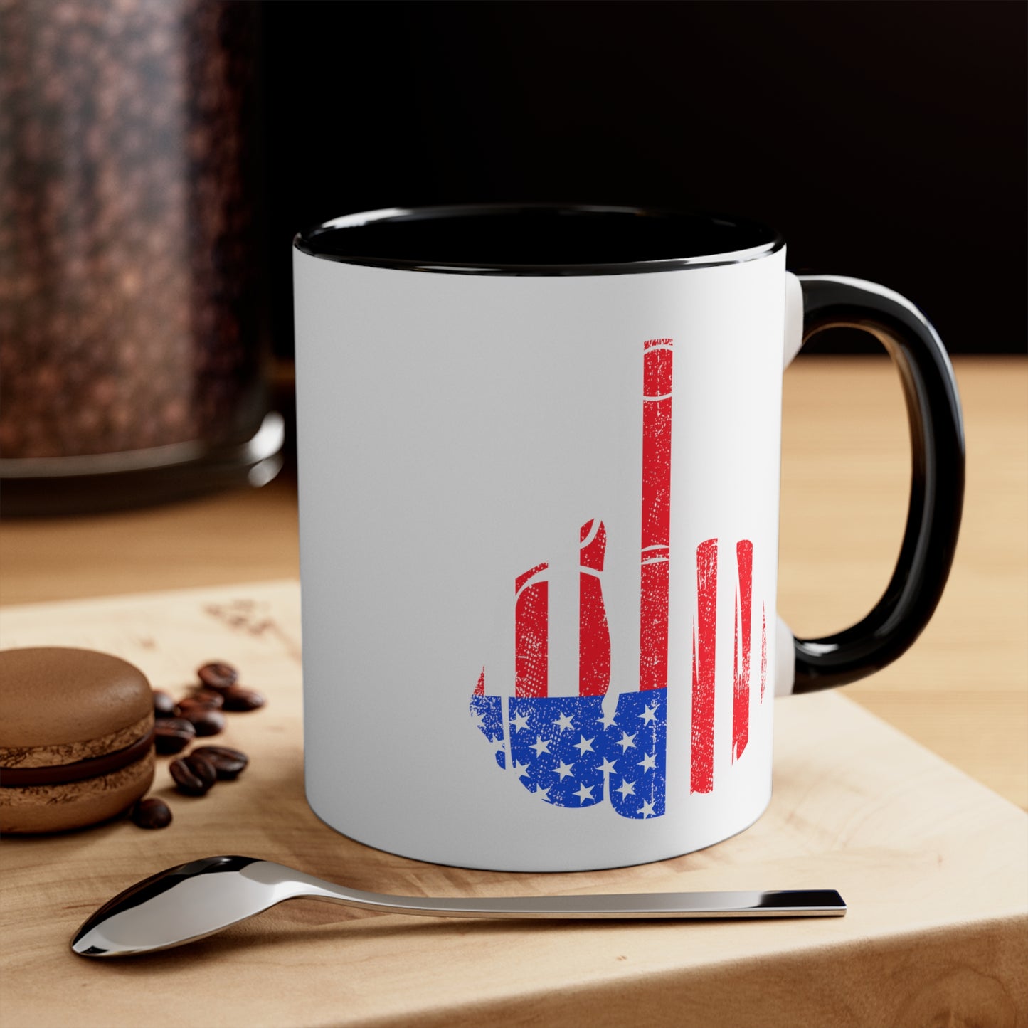 Middle Finger Accent Coffee Mug, 11oz