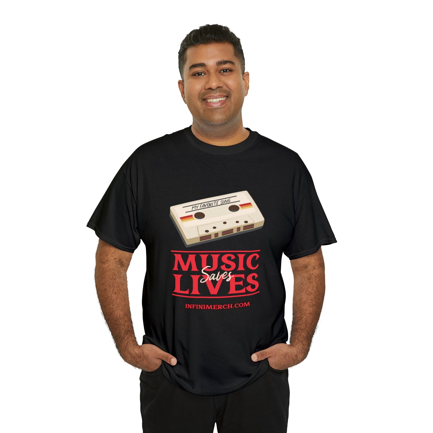 Music Saves Lifes Heavy Cotton Tee