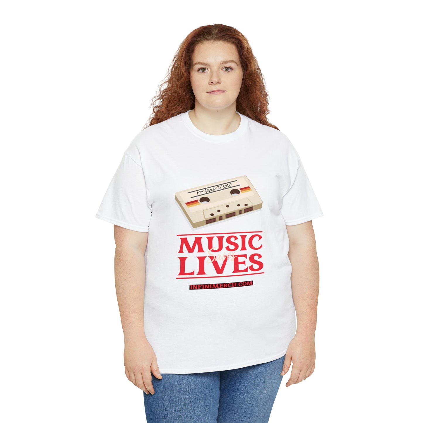 Music Saves Lifes Heavy Cotton Tee