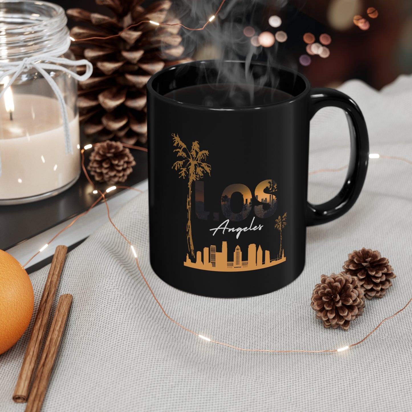 Los Angeles 11oz Black Mug