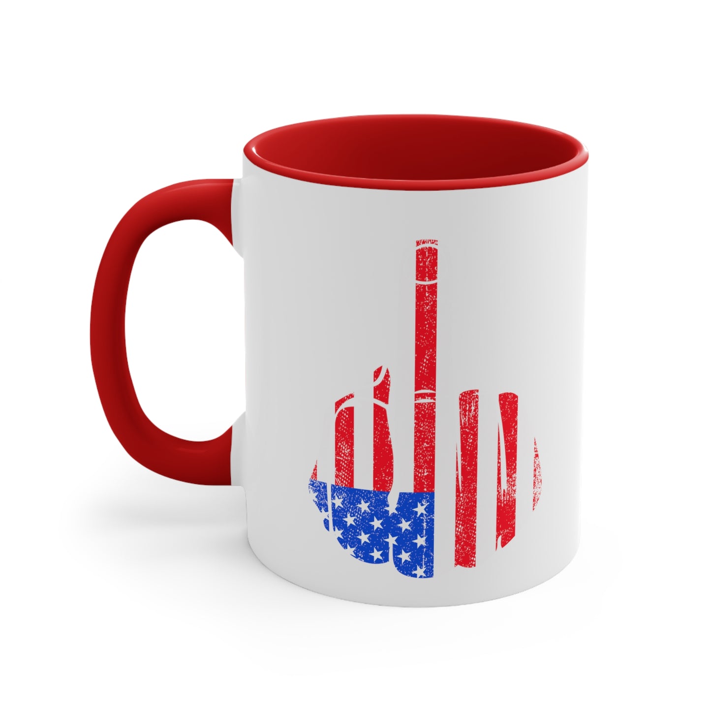 Middle Finger Accent Coffee Mug, 11oz