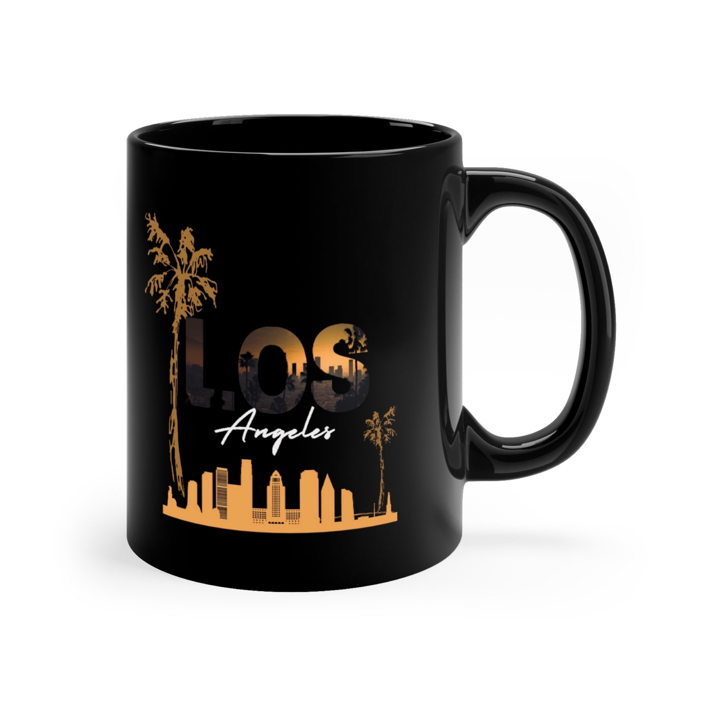 Los Angeles 11oz Black Mug