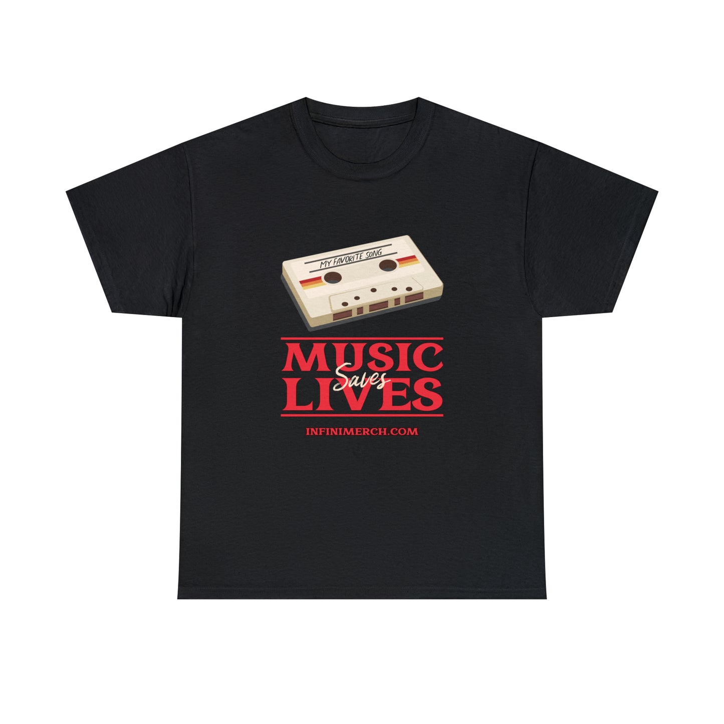 Music Saves Lifes Heavy Cotton Tee