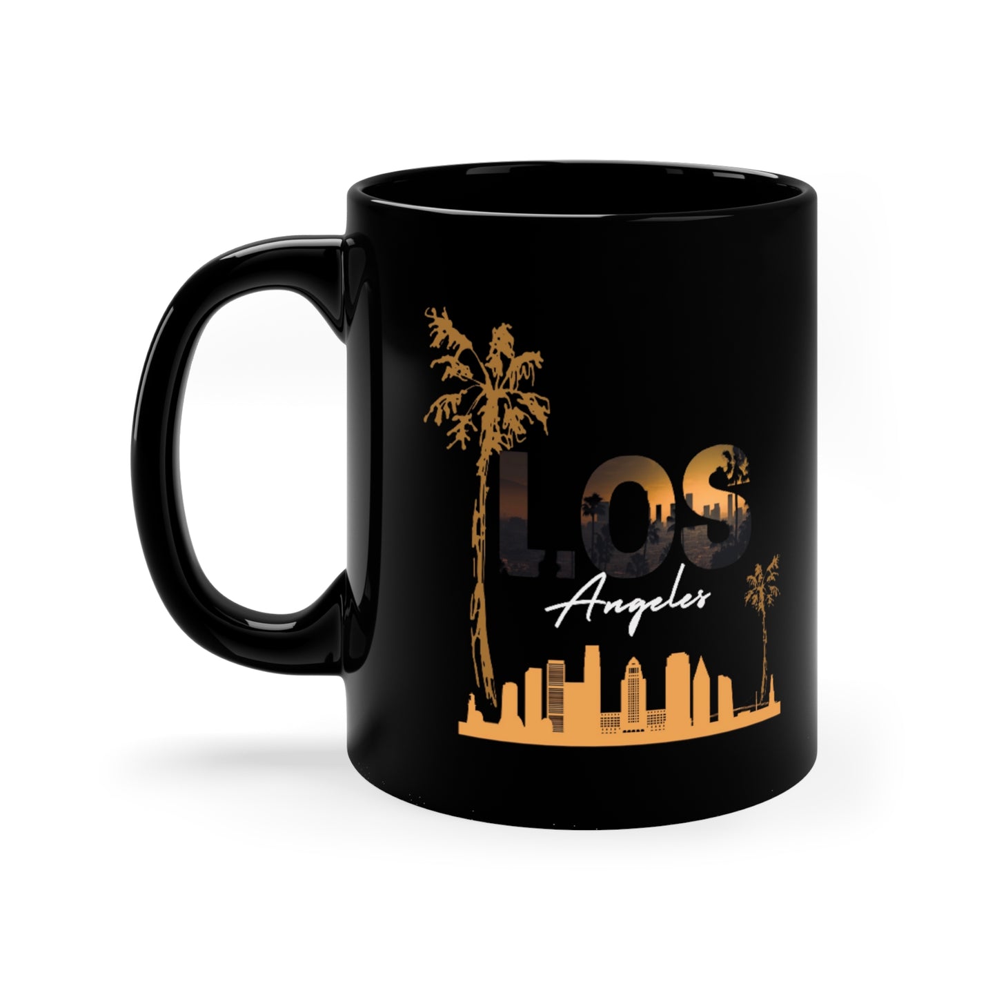 Los Angeles 11oz Black Mug