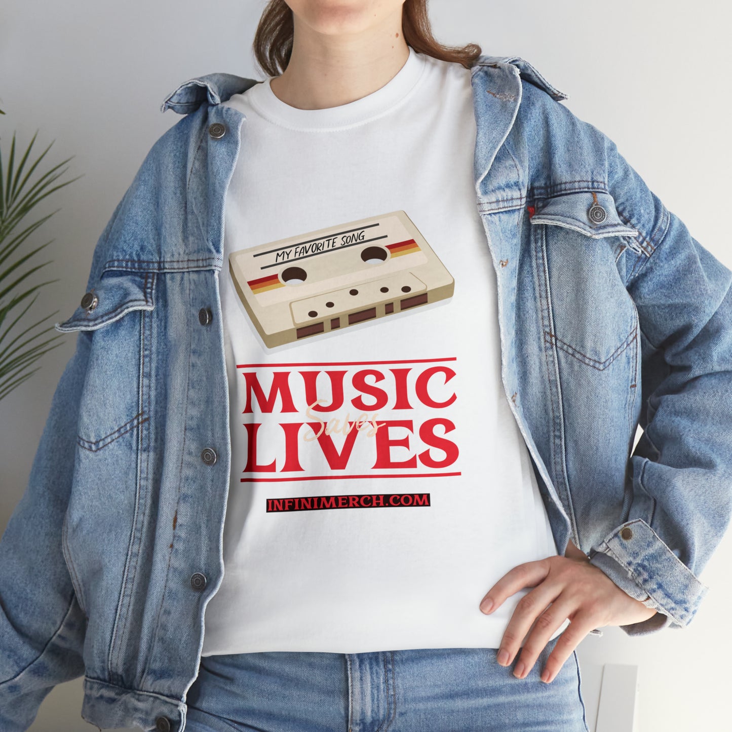 Music Saves Lifes Heavy Cotton Tee