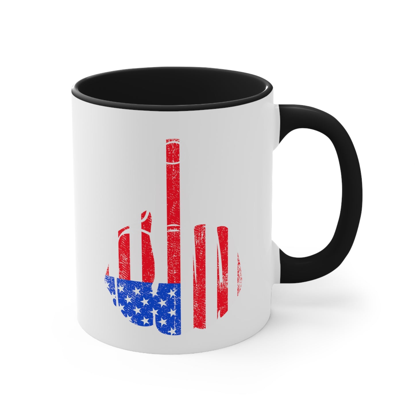 Middle Finger Accent Coffee Mug, 11oz