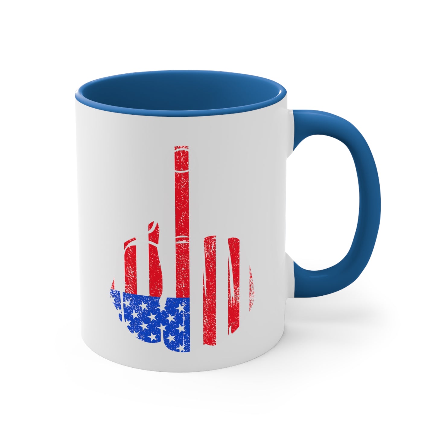 Middle Finger Accent Coffee Mug, 11oz