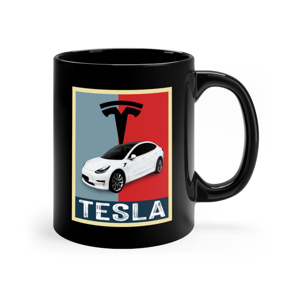 E-Car Black Coffee Mug, 11oz